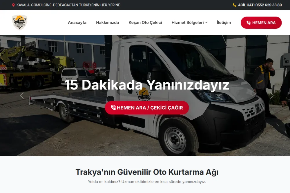 Keşan Oto Çekici 7/24 Keşan Araç Kurtarma
