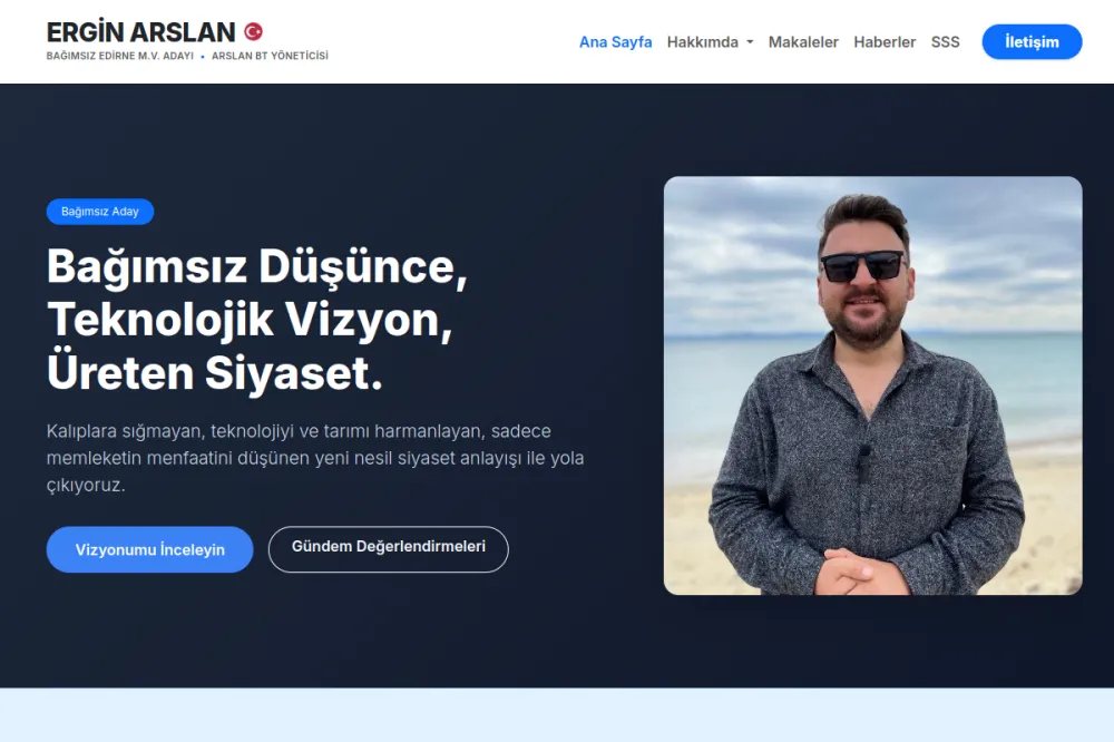 Ergin Arslan | Tarım, Yazılım ve Bağımsız Siyaset